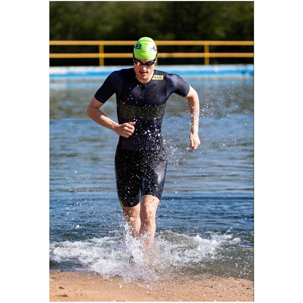 2026 HUUB Mens Contour Tri Suit CONTSBL - Black / Lime